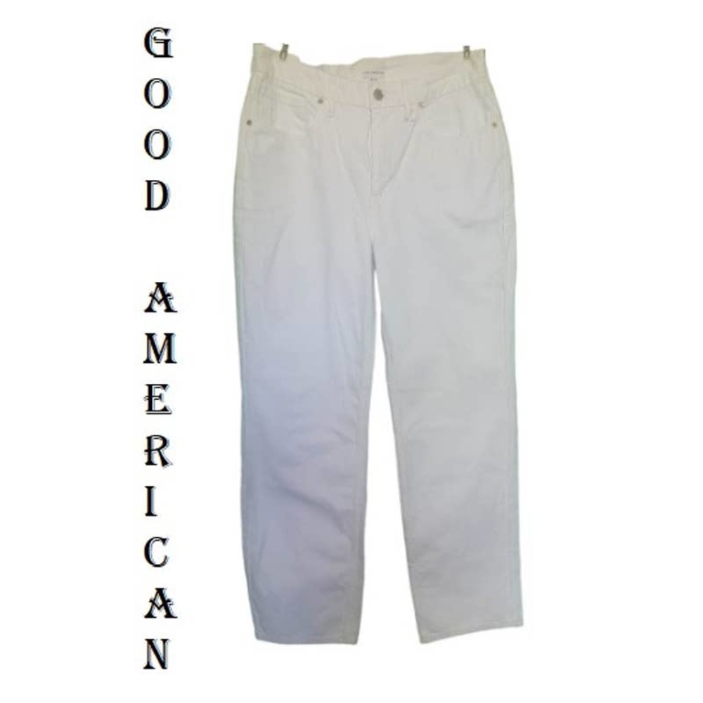 Good American Good '90s Loose Fit Jeans In White GN999PT Size 12/31